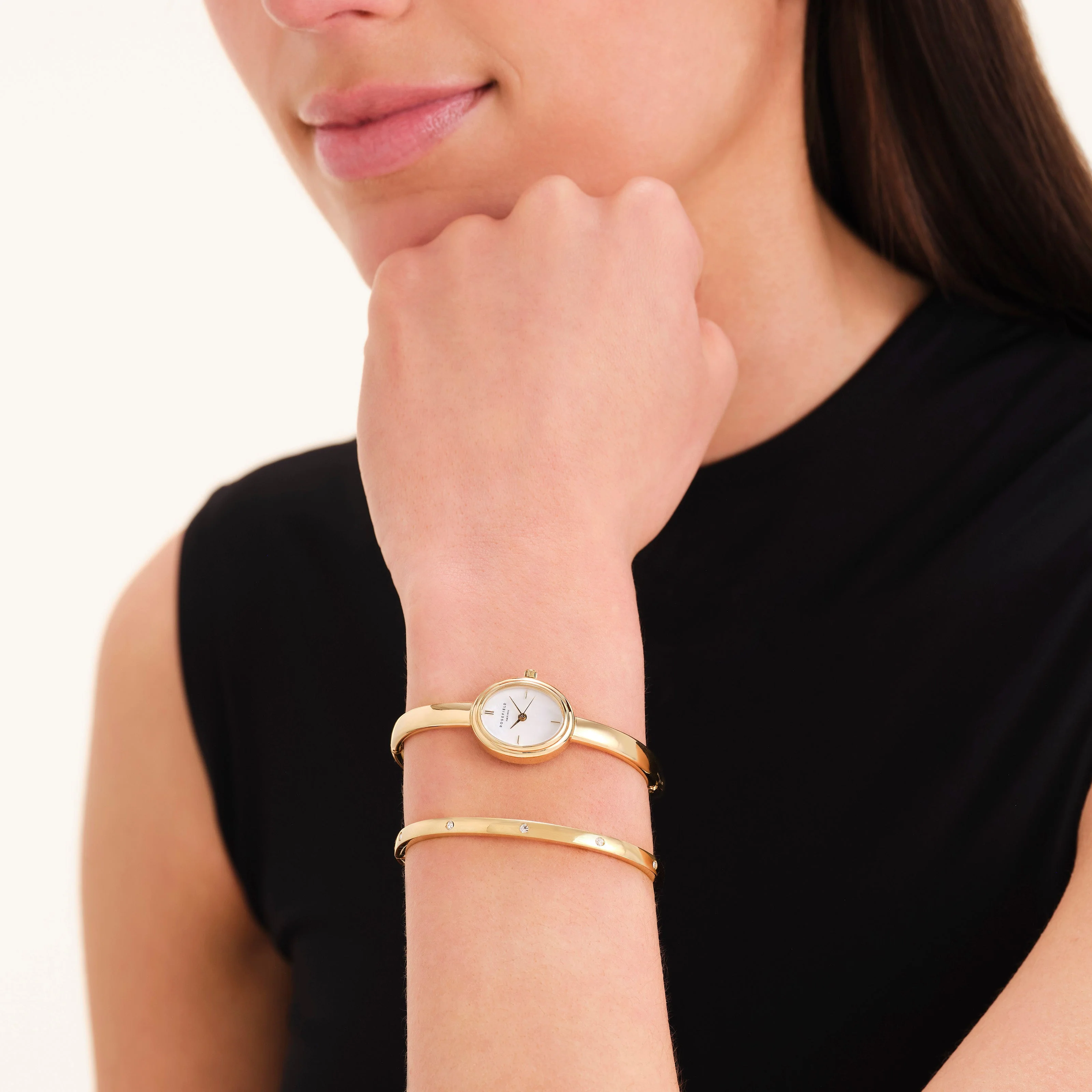 Bangle Armbanduhr + Kristall Armreif - Image 2