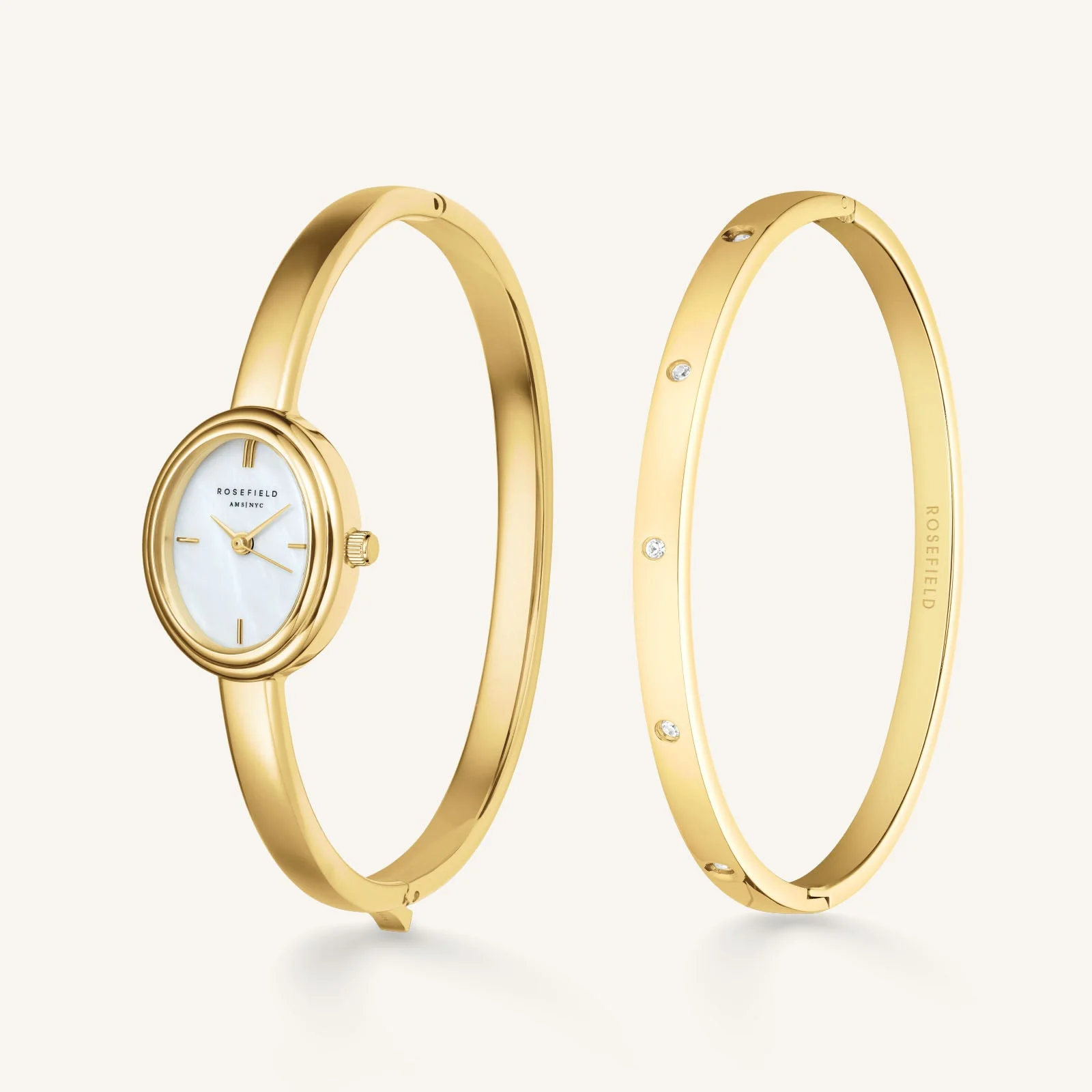 Bangle Armbanduhr + Kristall Armreif - Image 3