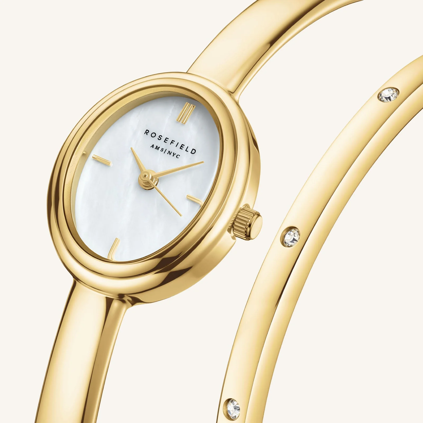 Bangle Armbanduhr + Kristall Armreif - Image 4