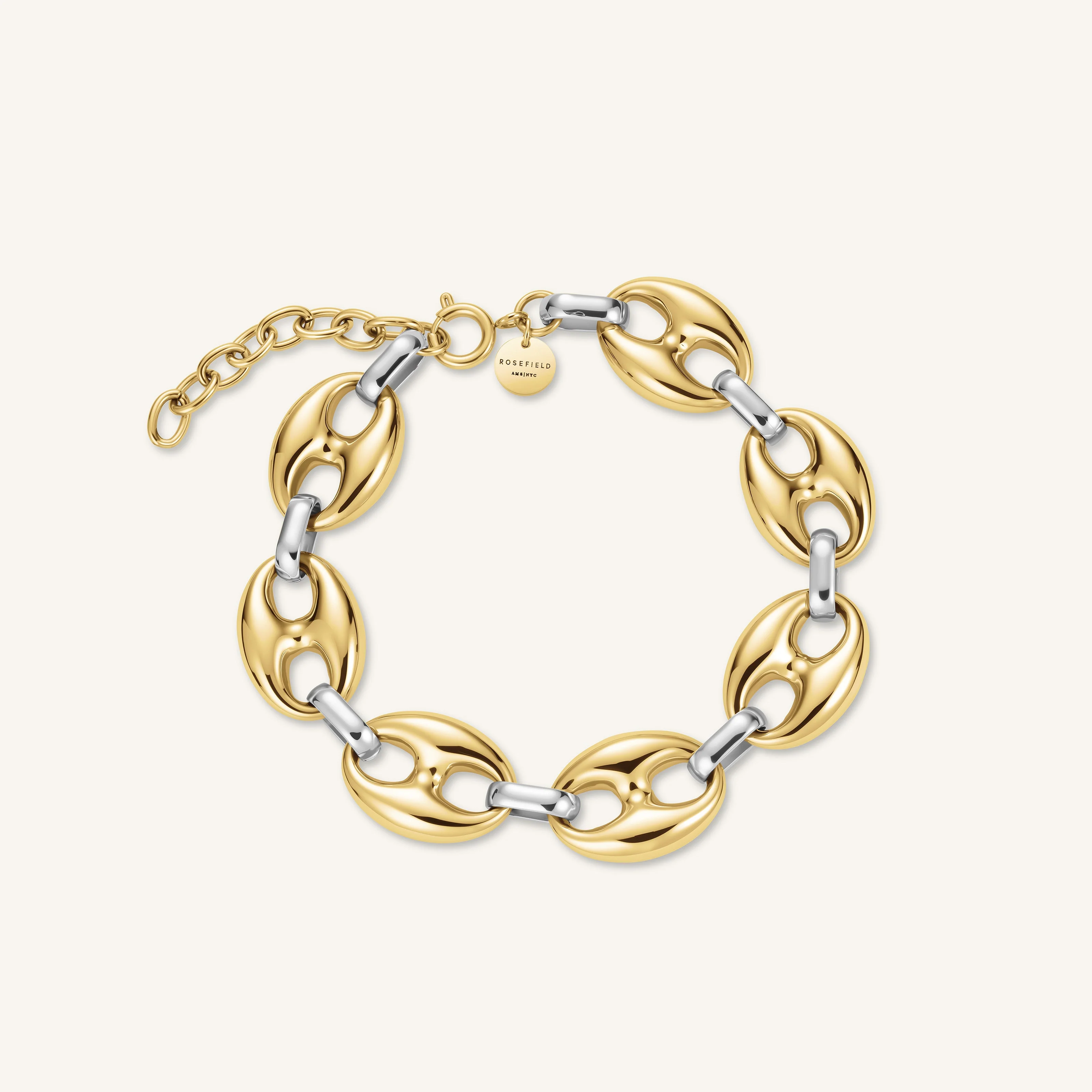 Zweifarbiges Kaffeebohnen-Armband