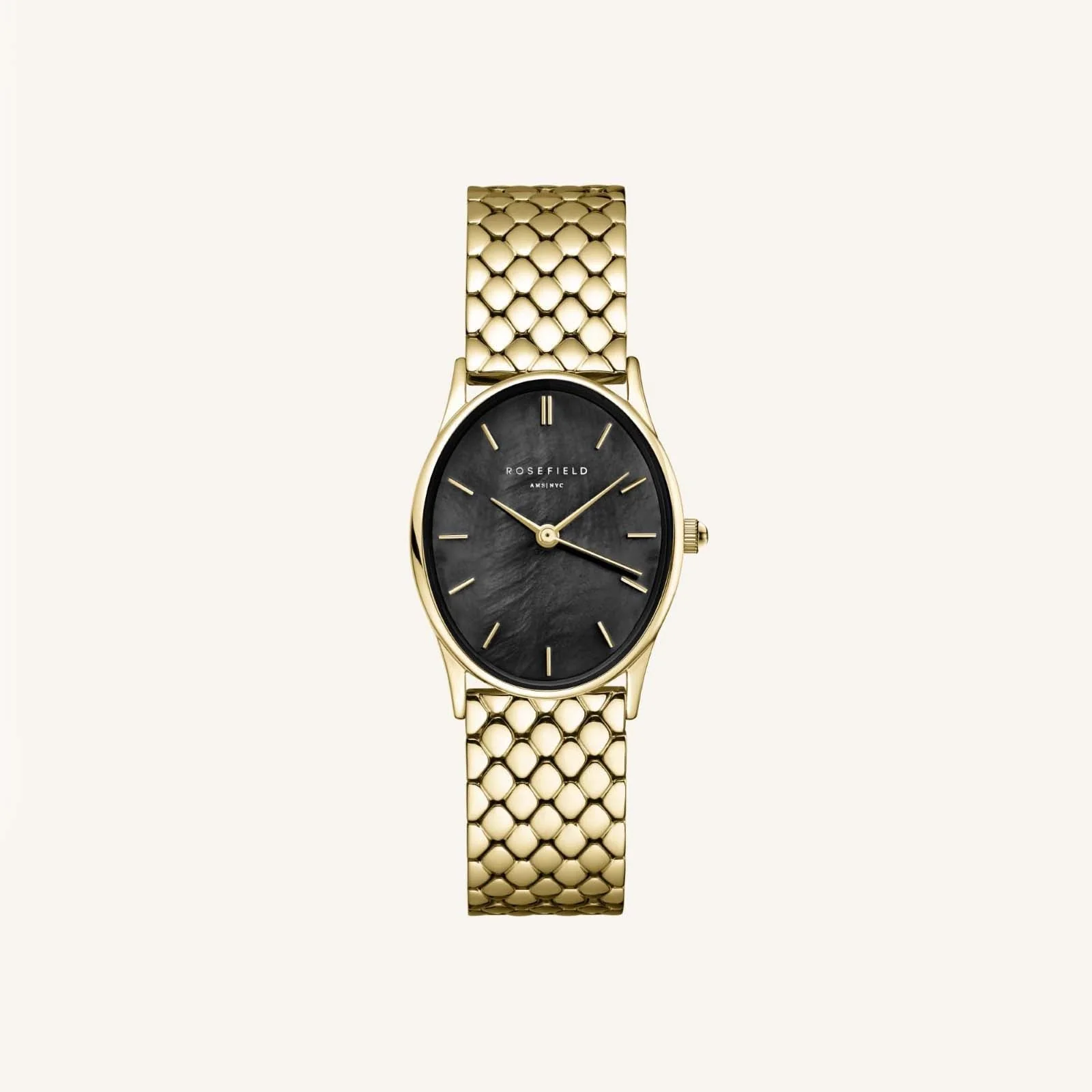 Oval Schwarz Gold