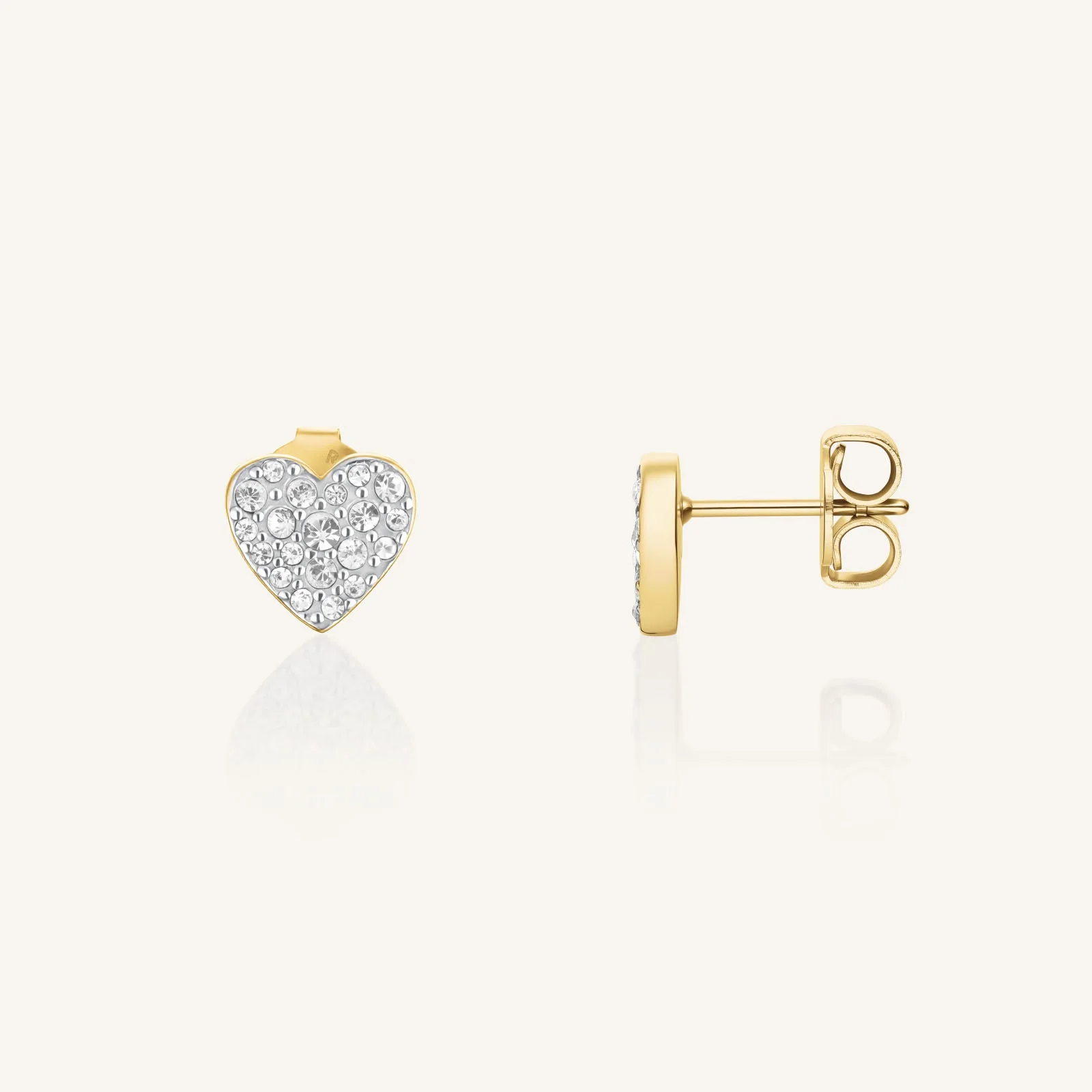 Pavé-Herz-Ohrstecker - Image 3