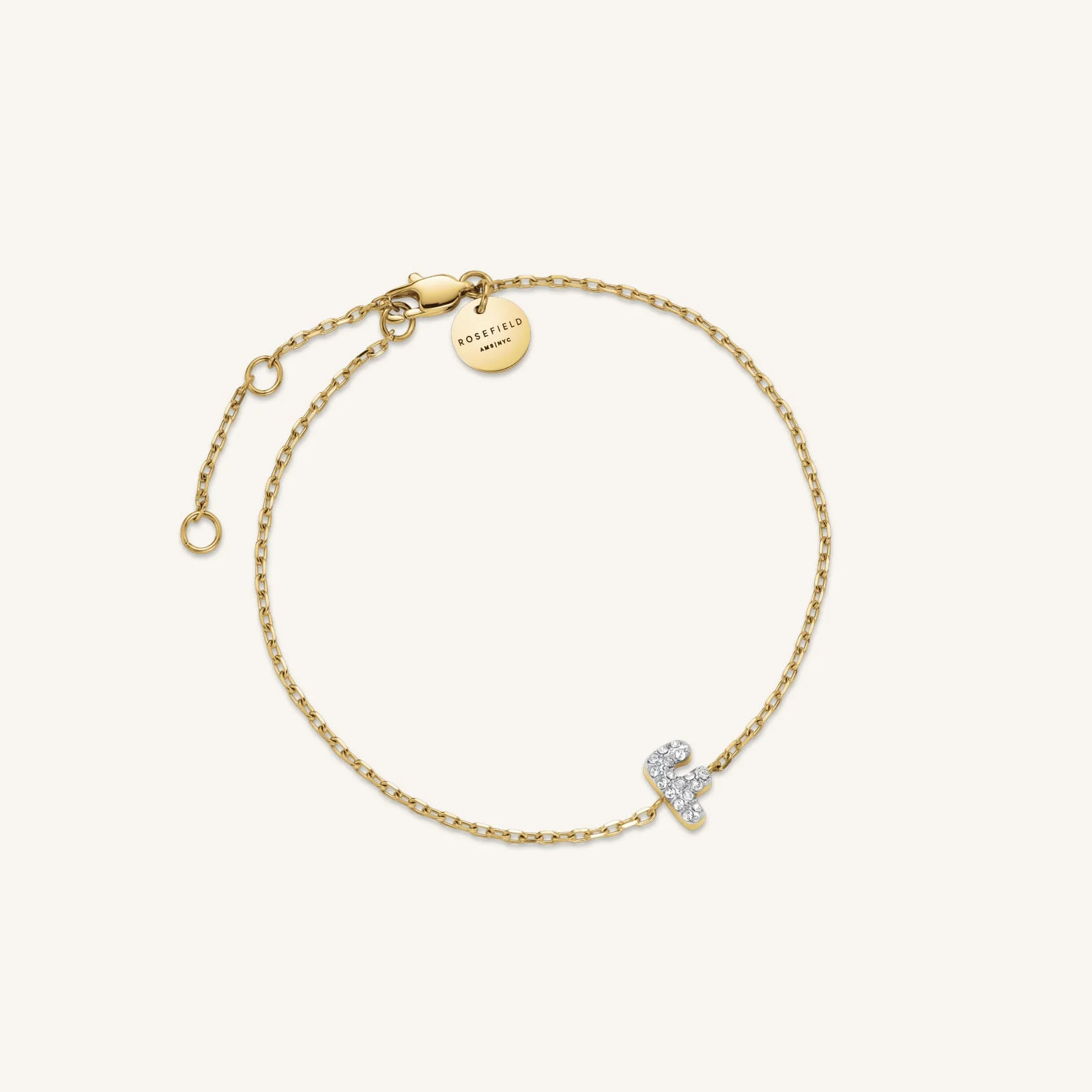 Kristall buchstabe F Armband
