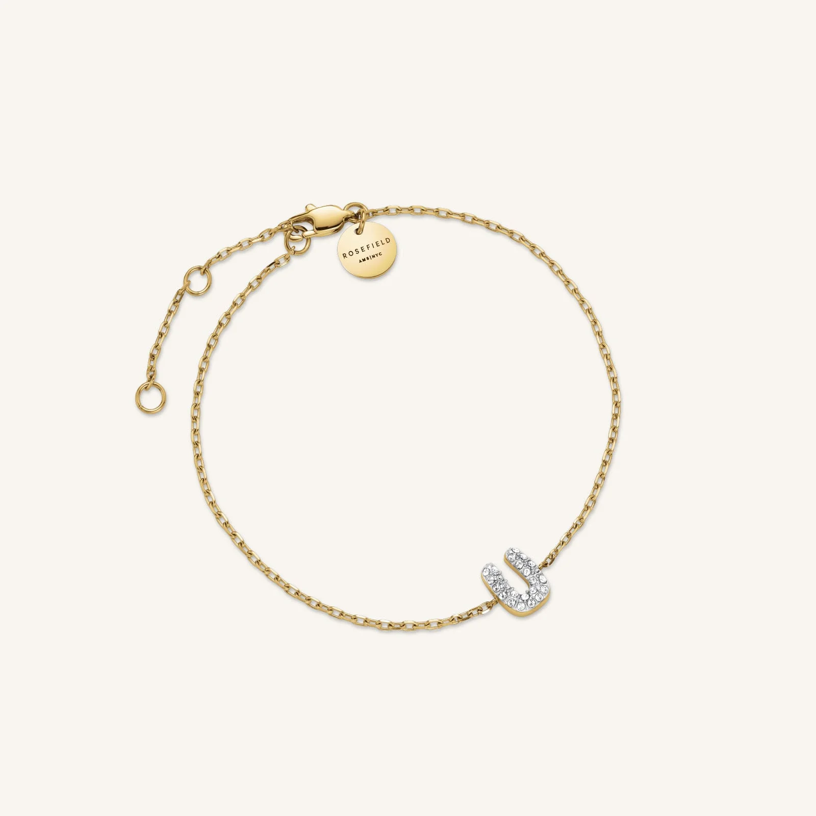 Kristall buchstabe U Armband