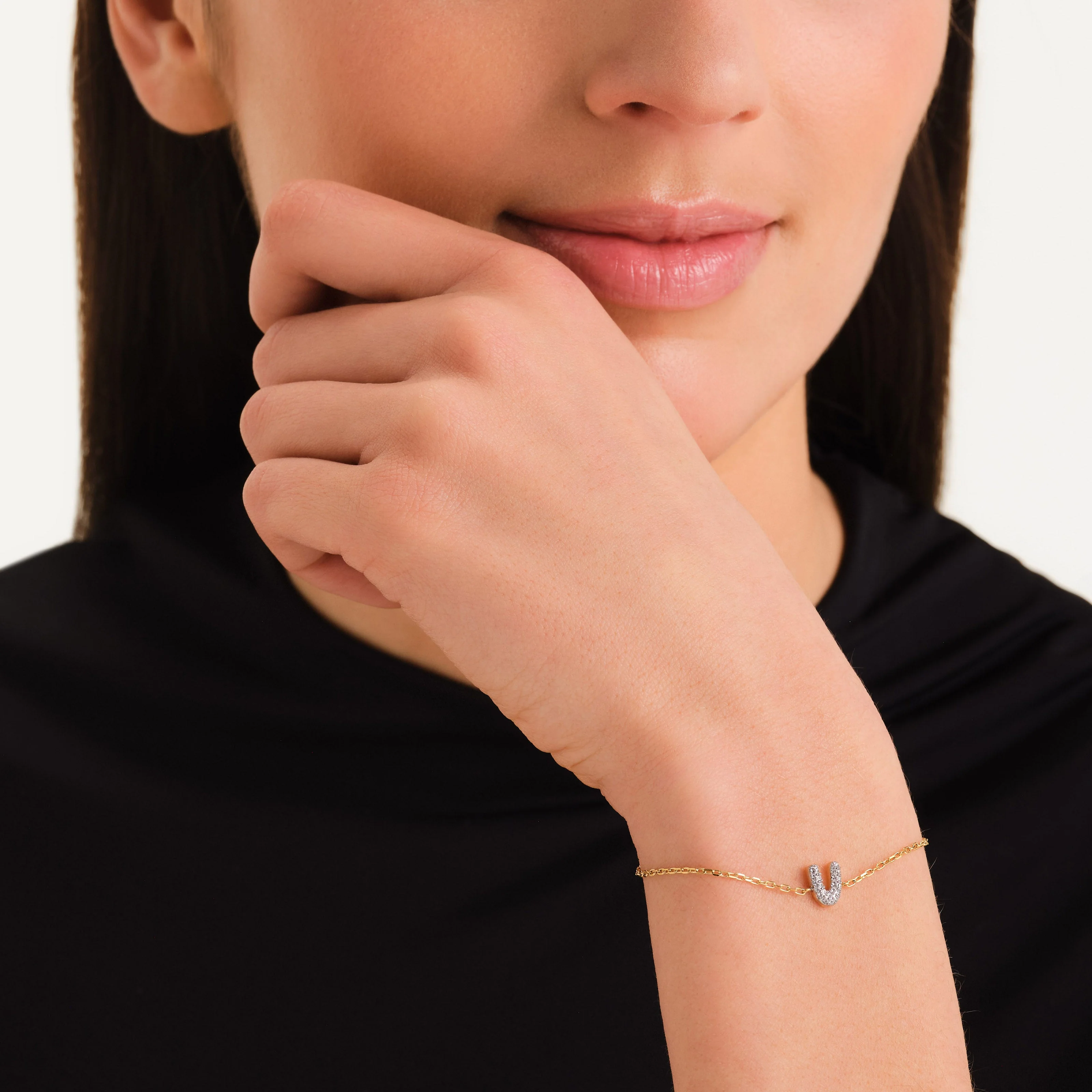 Kristall buchstabe V Armband - Image 3