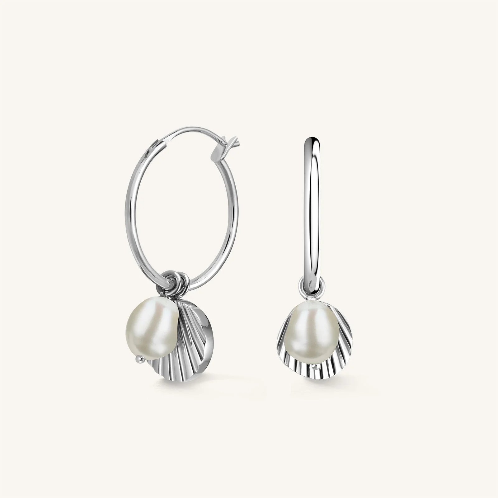 Muschel & Perlen Hoops - Image 2
