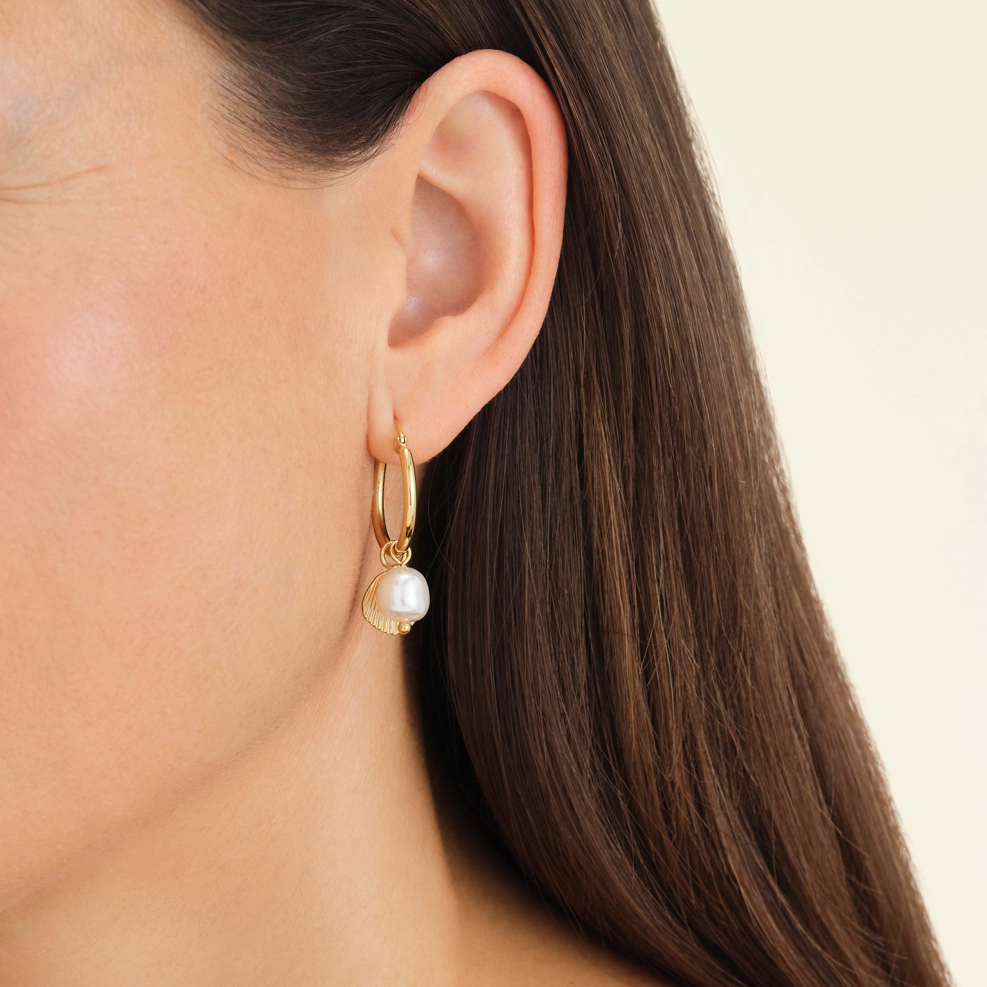 Muschel & Perlen Hoops - Image 3