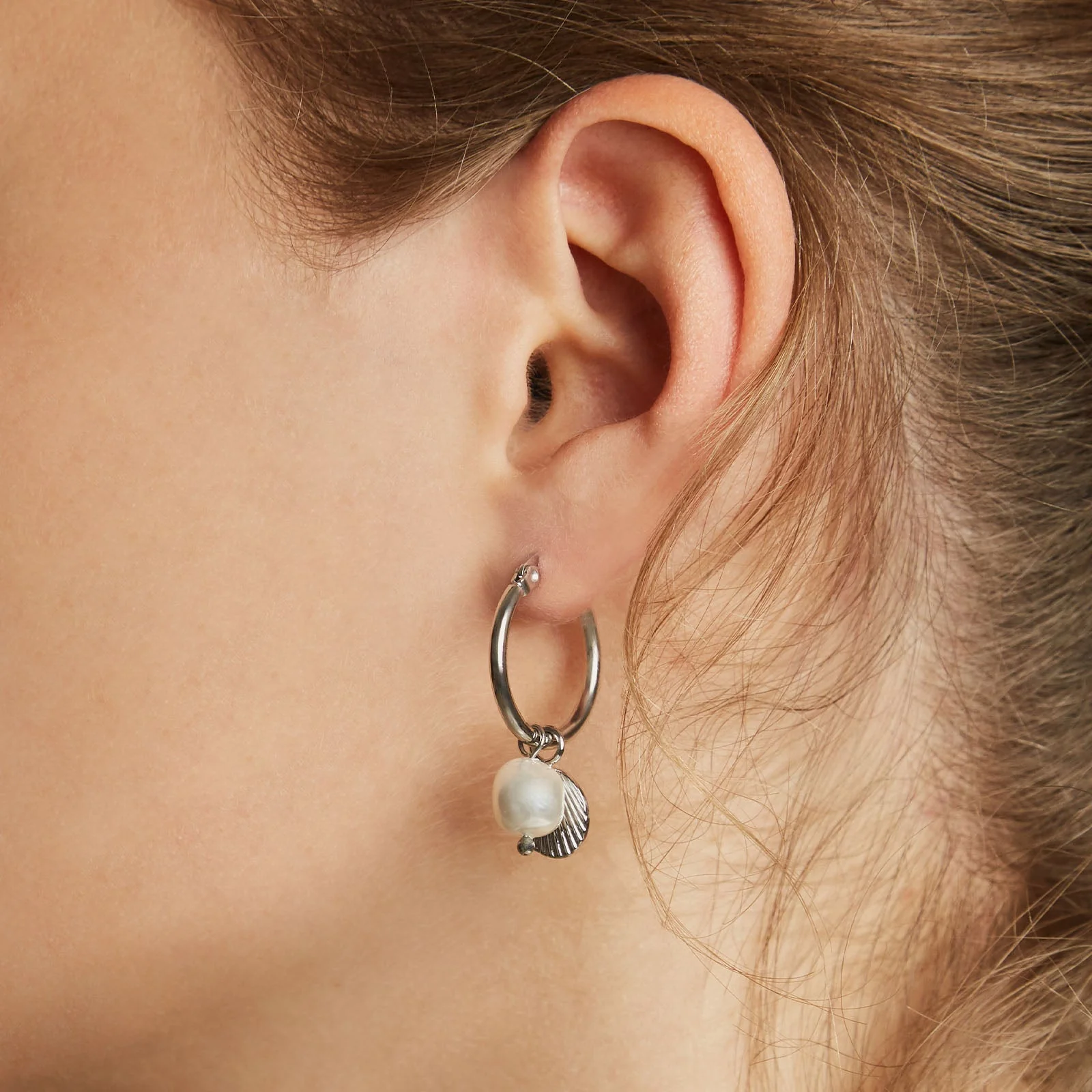 Muschel & Perlen Hoops - Image 4