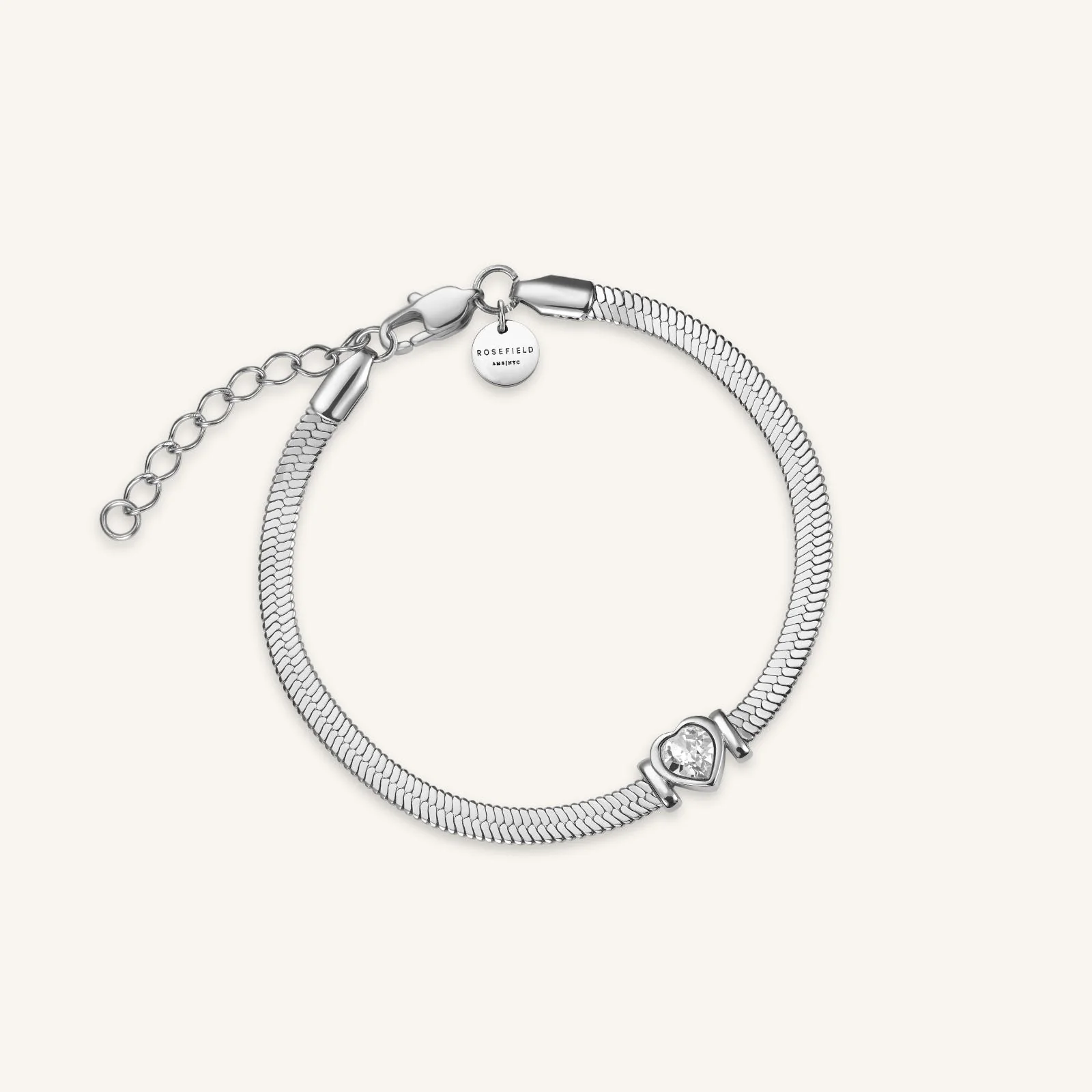 Snake Herz Armband Silber
