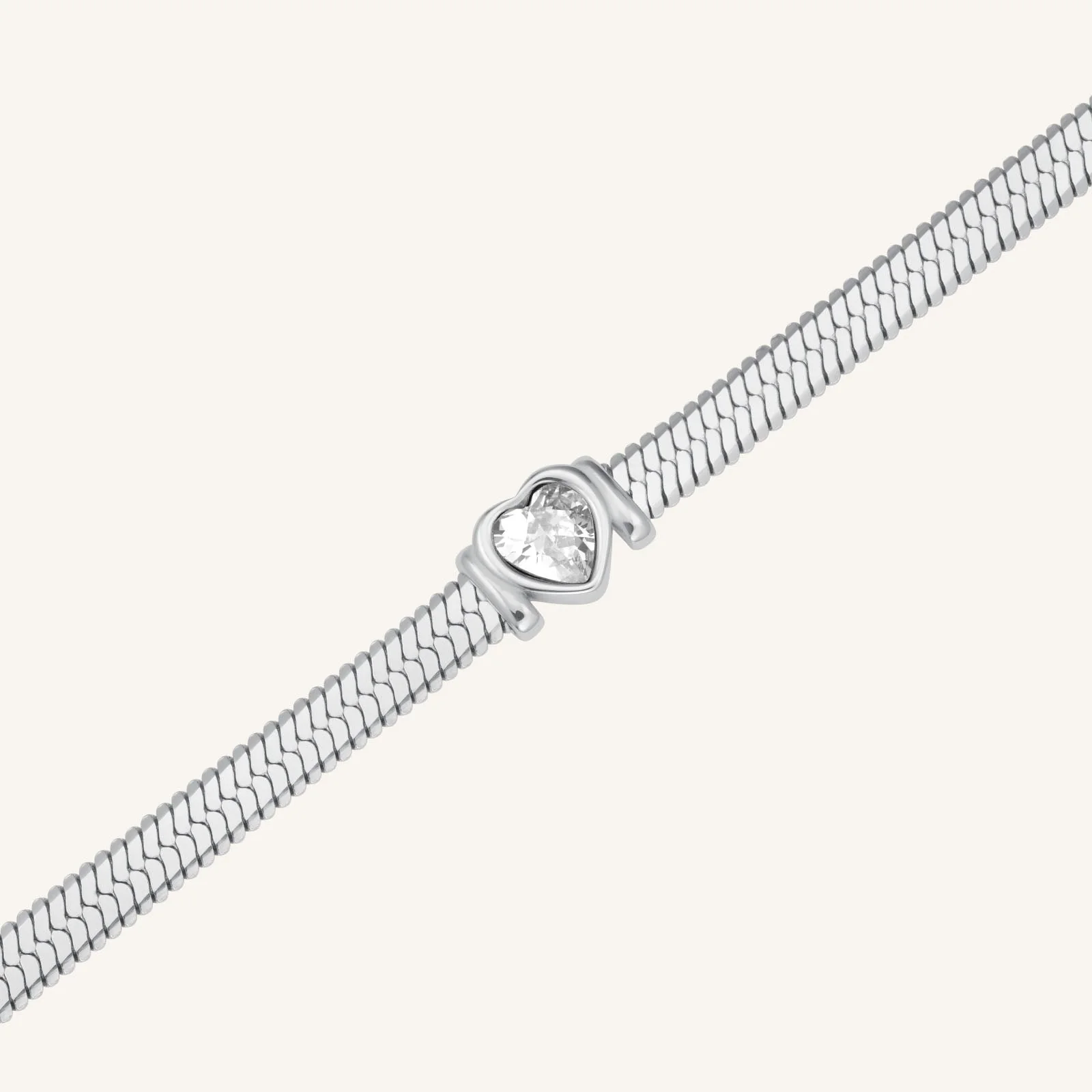 Snake Herz Choker Silber - Image 4