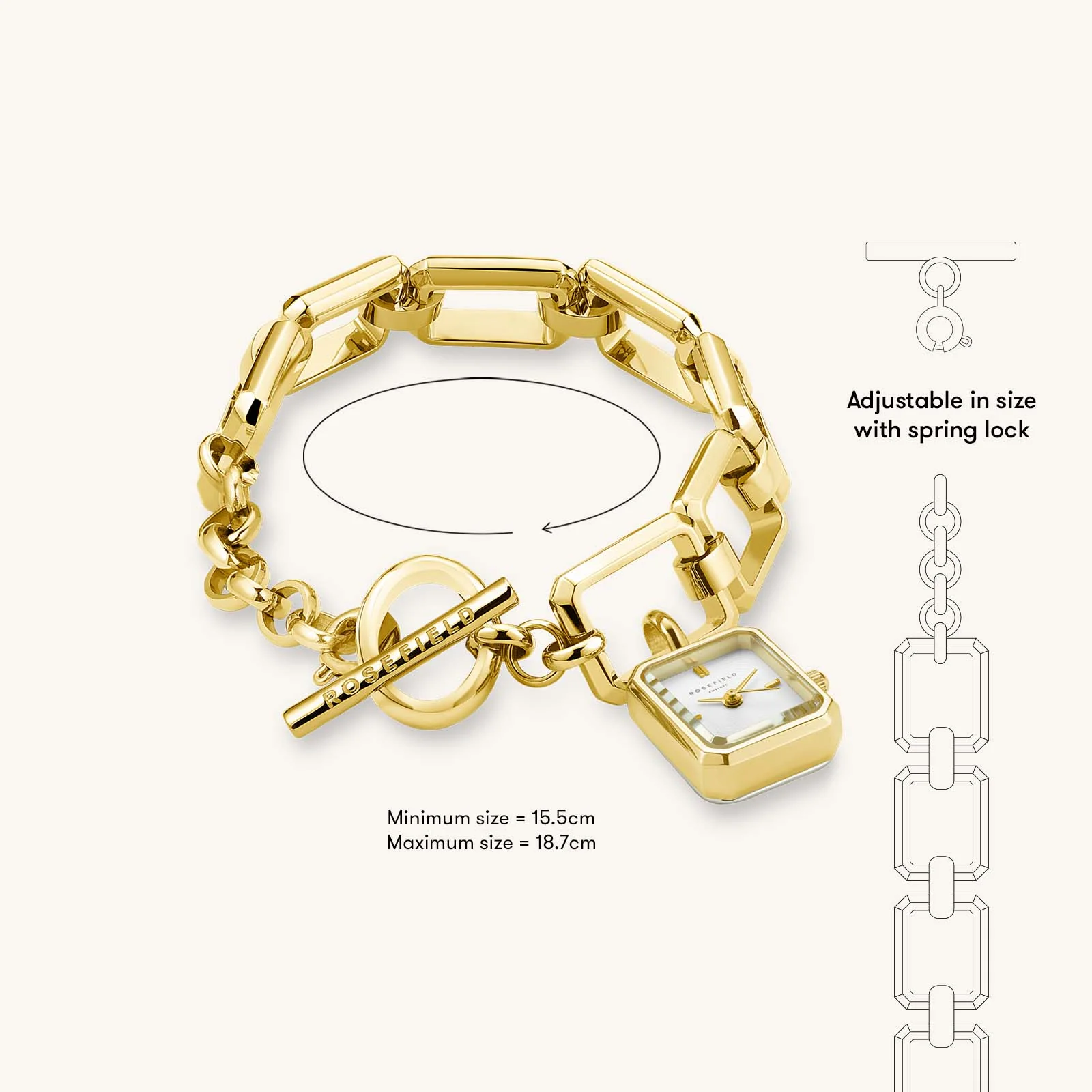 Octagon Chain Gold Schwarz - Image 3