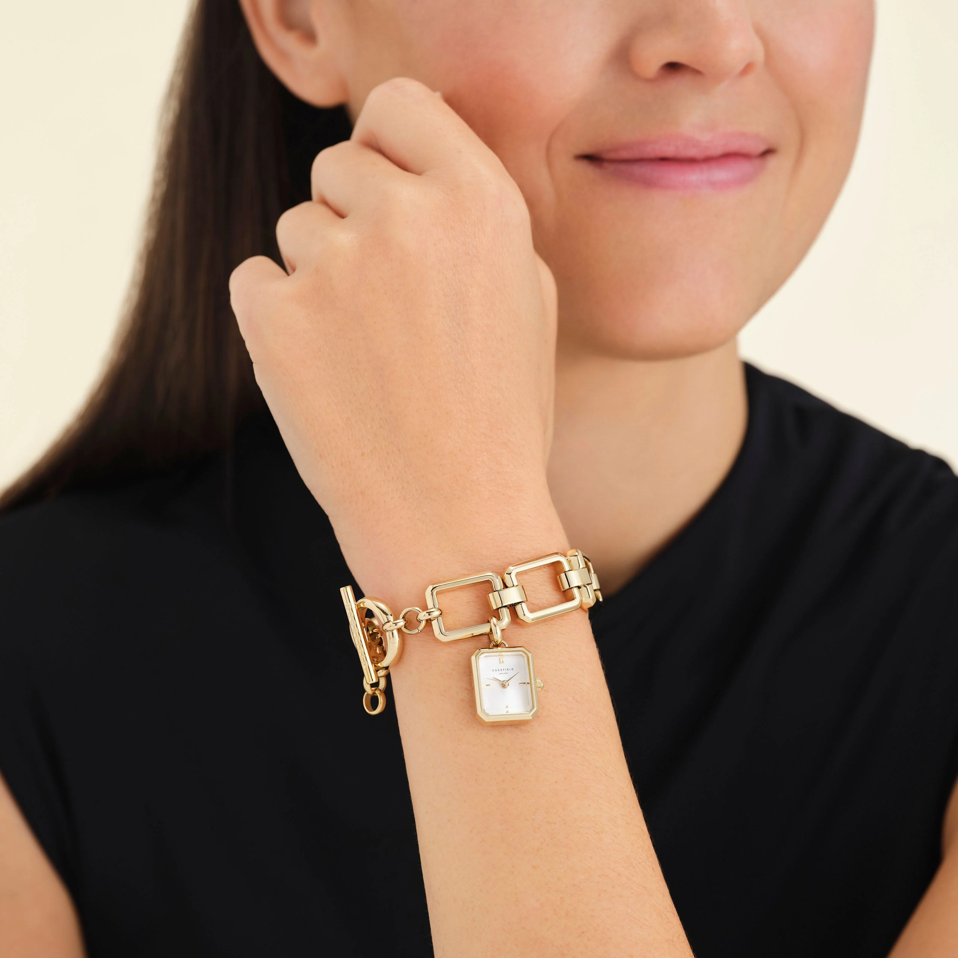 Octagon Charm Chain Gold - Mit Gravur - Image 3